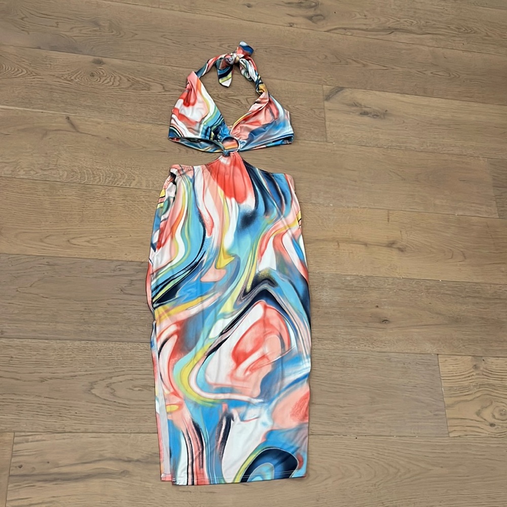 Cut out colorful dress
